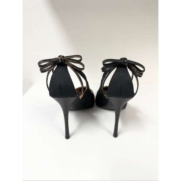 Zac Zac Posen Women's Veronique Textured Fabric Leather Bow Pumps Pointed Toe 8 - Picture 2 of 7